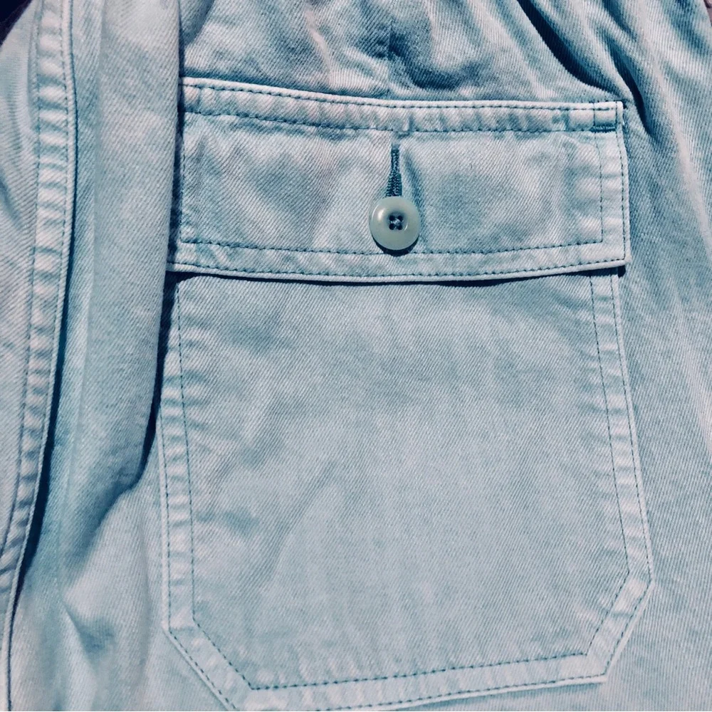 J CREW Pants Size 6 Seaside Light Blue Zip Up Stretch Waist High Rise